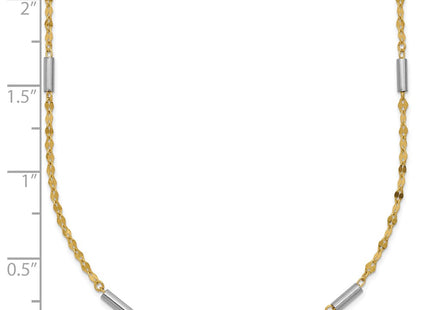 14k Two-tone Chain Necklaces Style SF2953 - Classique Jewelry Inc.