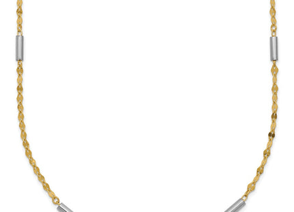 14k Two-tone Chain Necklaces Style SF2953 - Classique Jewelry Inc.