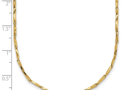 14K Polished Fancy Link Necklace (Style SF2954-17)