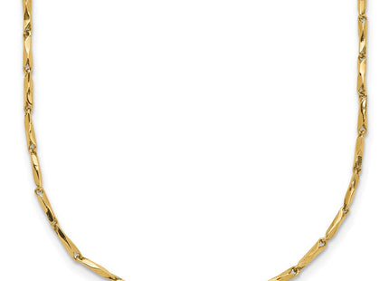 14K Polished Fancy Link Necklace (Style SF2954-17)