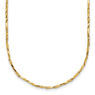 14K Polished Fancy Link Necklace (Style SF2954-17)