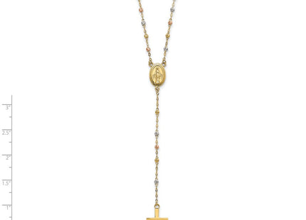 14K gold miraculous medal necklace, another view