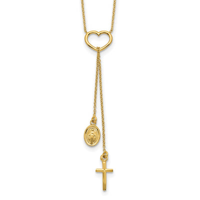 14K gold miraculous medal necklace