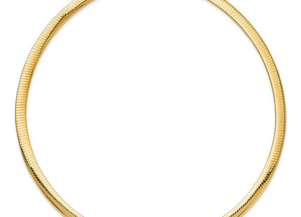 14k Flat Fancy Diamond-cut Reversible to High Polished 17. Omega Necklace (Style SF2966-17.25)