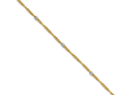 14k Two-tone Bracelets Style SF2969 - Classique Jewelry Inc.