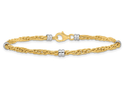 14k Two-tone Bracelets Style SF2969 - Classique Jewelry Inc.