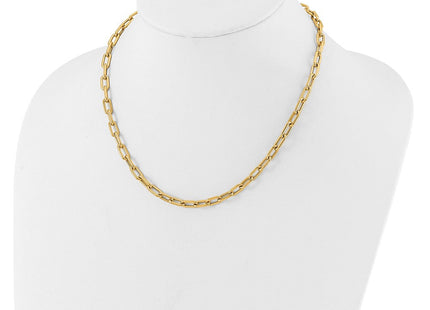 14K Polished Fancy Oval Link Toggle Necklace (Style SF2970-18)