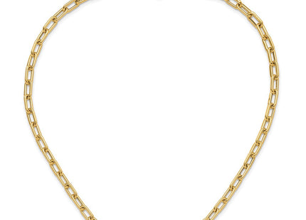 14K Polished Fancy Oval Link Toggle Necklace (Style SF2970-18)