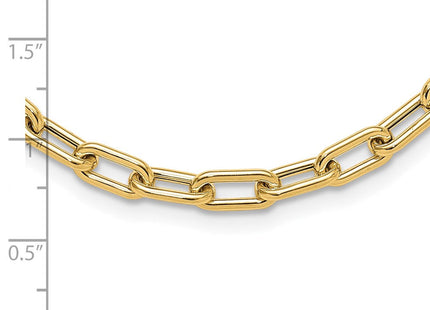 14K Polished Fancy Oval Link Toggle Necklace (Style SF2970-18)