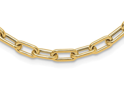 14K Polished Fancy Oval Link Toggle Necklace (Style SF2970-18)
