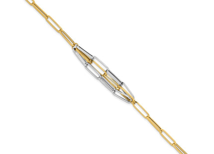 14k Two-tone Bracelets Style SF2973 - Classique Jewelry Inc.
