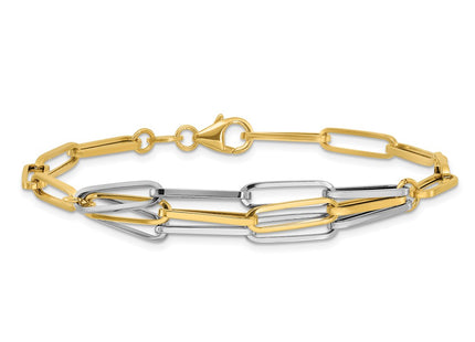 14k Two-tone Bracelets Style SF2973 - Classique Jewelry Inc.