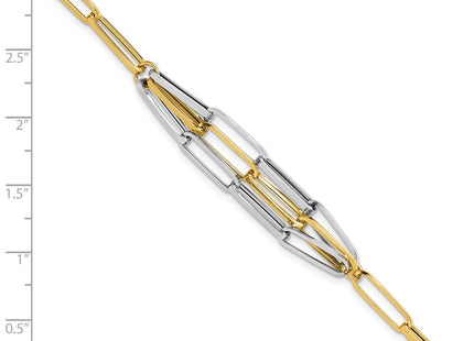 14k Two-tone Bracelets Style SF2973 - Classique Jewelry Inc.