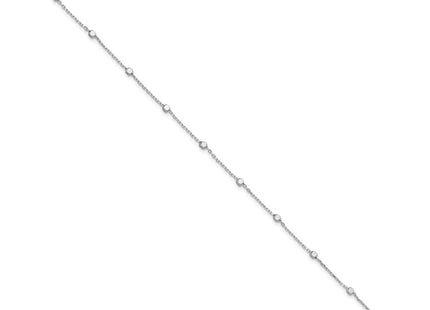 14K White Gold Polished Cube Stations