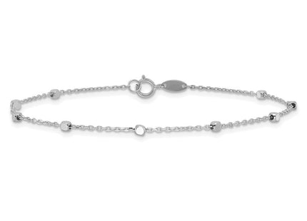 14K White Gold Polished Cube Stations
