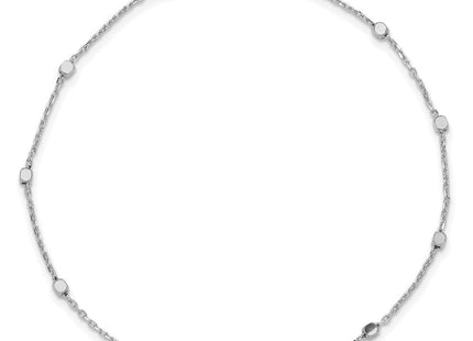 14K White Gold Polished Cube Stations