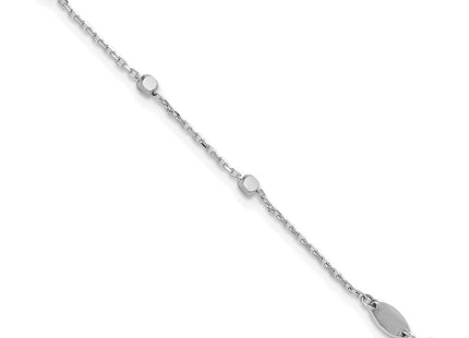 14K White Gold Polished Cube Stations