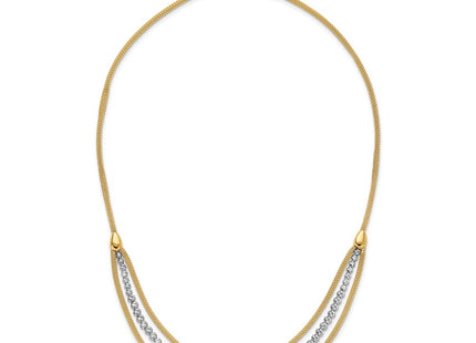 14k Two-tone Chain Necklaces Style SF2985 - Classique Jewelry Inc.