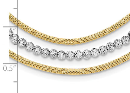 14k Two-tone Chain Necklaces Style SF2985 - Classique Jewelry Inc.