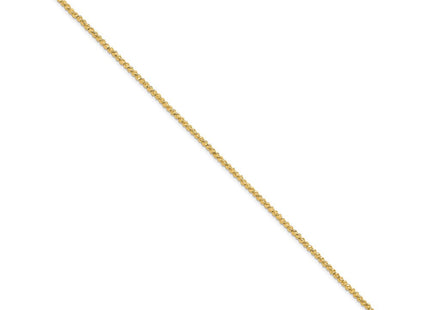 14K Polished and Diamond-cut Round Beaded 7. Necklace