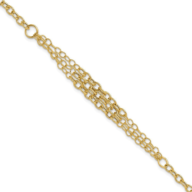 14k Yellow Gold Bracelets Style SF3028 - Classique Jewelry Inc.