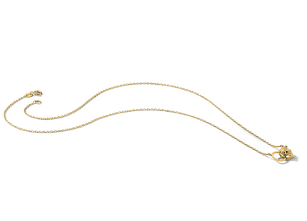 14K Polished Bee and Circle 17. Necklace