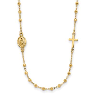 14K gold miraculous medal necklace
