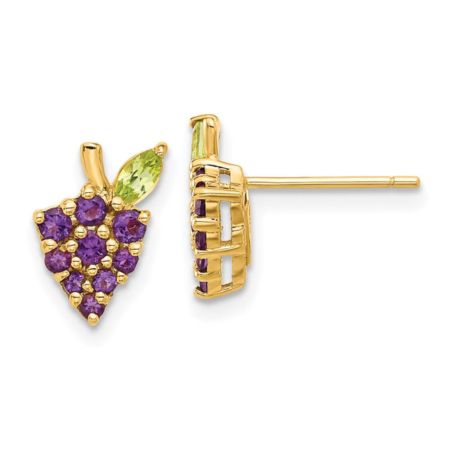 14k Yellow Gold Earrings Style SF3069E - Classique Jewelry Inc.