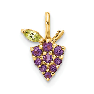 14K gold amethyst chain
