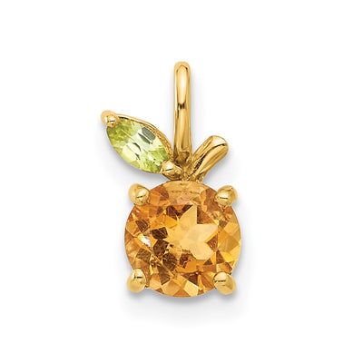 14K gold peridot chain