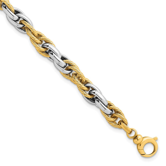 14k Two-tone Bracelets Style SF3125 - Classique Jewelry Inc.