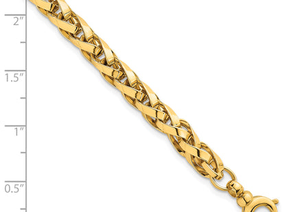 14k Polished Lightweight Fancy Link 7. Bracelet, 7.5 x 4.25mm