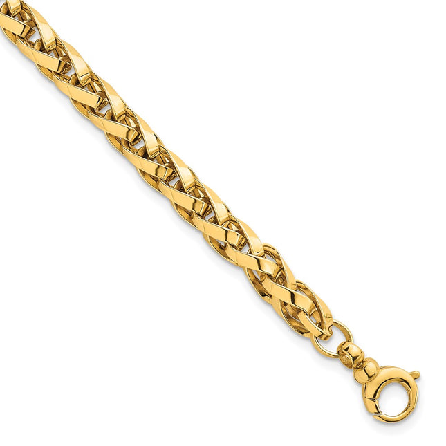 14k Polished Lightweight Fancy Link 7. Bracelet, 7.5 x 4.25mm