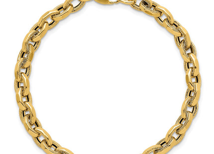 14K gold rope link bracelet, further view