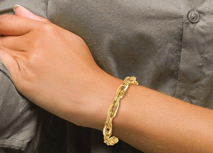 14k Polished Lightweight Fancy Link 7. Bracelet, 7.5 x 8.2mm