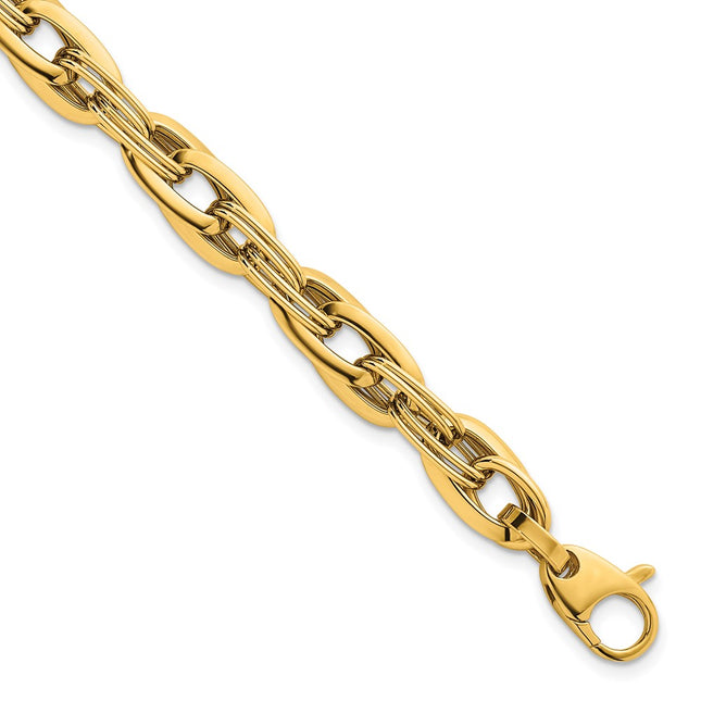 14k Polished Lightweight Fancy Link 7. Bracelet, 7.5 x 8.2mm