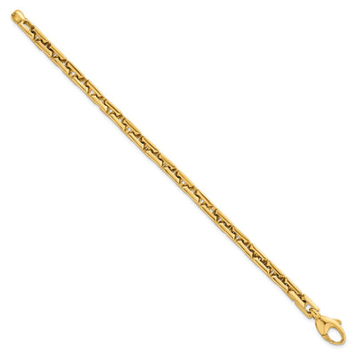 14K Polished Fancy Square Link Bracelet, 7.5 x 6.2mm