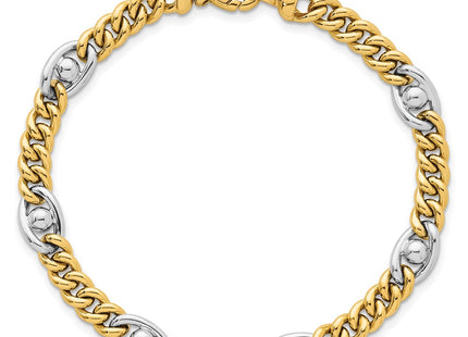 14k Two-tone Chain Bracelets Style SF3146 - Classique Jewelry Inc.