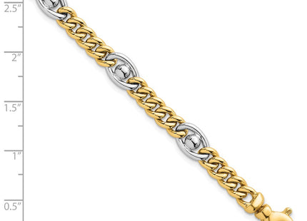 14k Two-tone Chain Bracelets Style SF3146 - Classique Jewelry Inc.