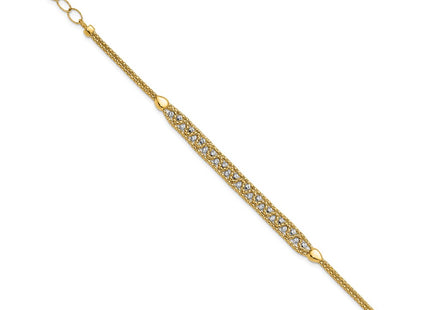 14k Two-tone Bracelets Style SF3152 - Classique Jewelry Inc.
