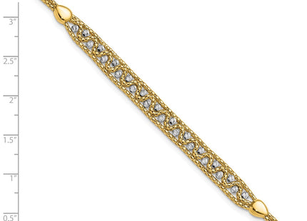 14k Two-tone Bracelets Style SF3152 - Classique Jewelry Inc.
