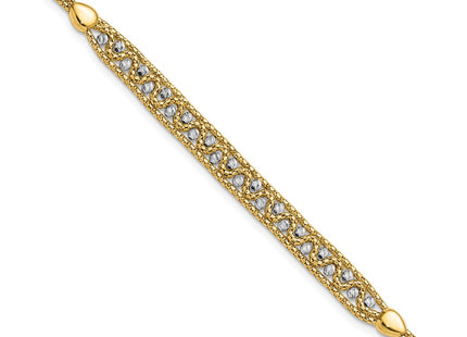 14k Two-tone Bracelets Style SF3152 - Classique Jewelry Inc.