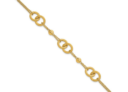 14k Yellow Gold Chain Bracelets Style SF3158 - Classique Jewelry Inc.