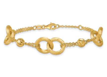 14k Yellow Gold Chain Bracelets Style SF3158 - Classique Jewelry Inc.