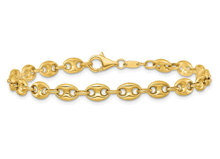 14K gold anchor link anchor bracelet, another view