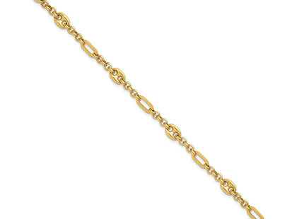 14K Polished Fancy Multi Link 7. Bracelet (Style SF3162-7.5)