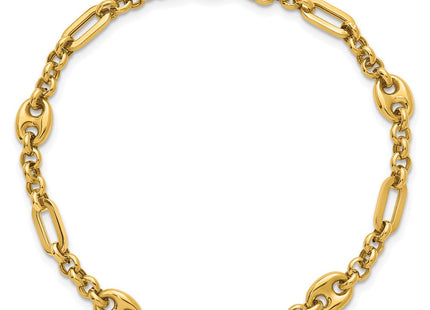 14K Polished Fancy Multi Link 7. Bracelet (Style SF3162-7.5)