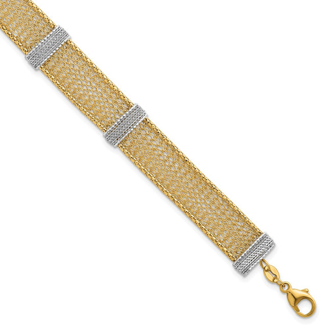 14k Two-tone Bracelets Style SF3168 - Classique Jewelry Inc.