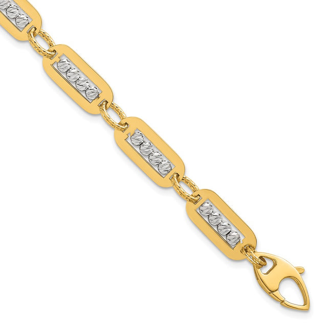 14k Two-tone Bracelets Style SF3178 - Classique Jewelry Inc.