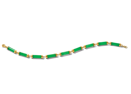 14K Polished Jade Bars Bracelet